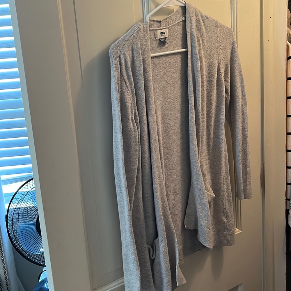 Gray cardigan